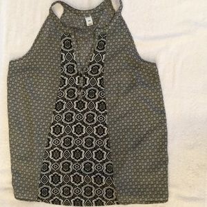 Old Navy black and white tank top